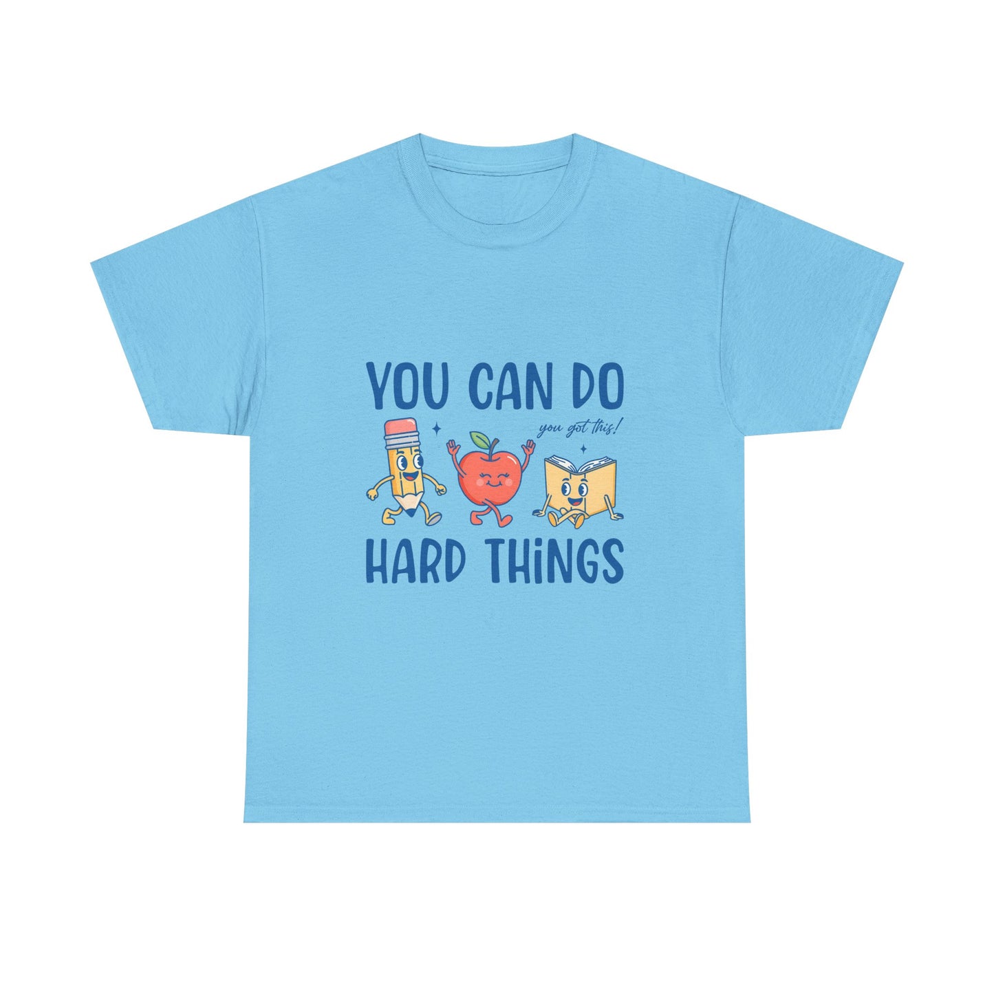 "You Can Do Hard Things" Back to  School Tee with Cute Characters