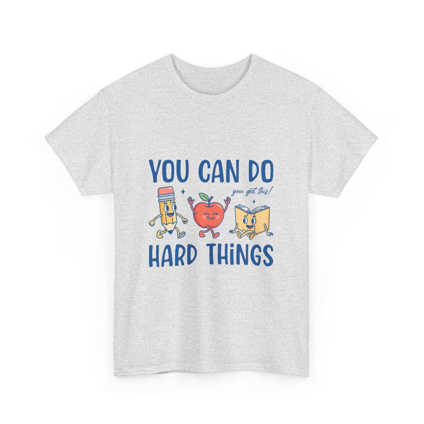 "You Can Do Hard Things" Back to  School Tee with Cute Characters