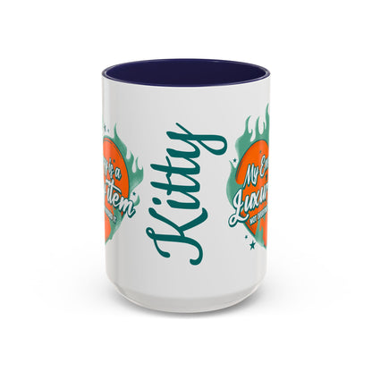 Accent Coffee Mug — "My Energy Is a Luxury Item" Heart Design