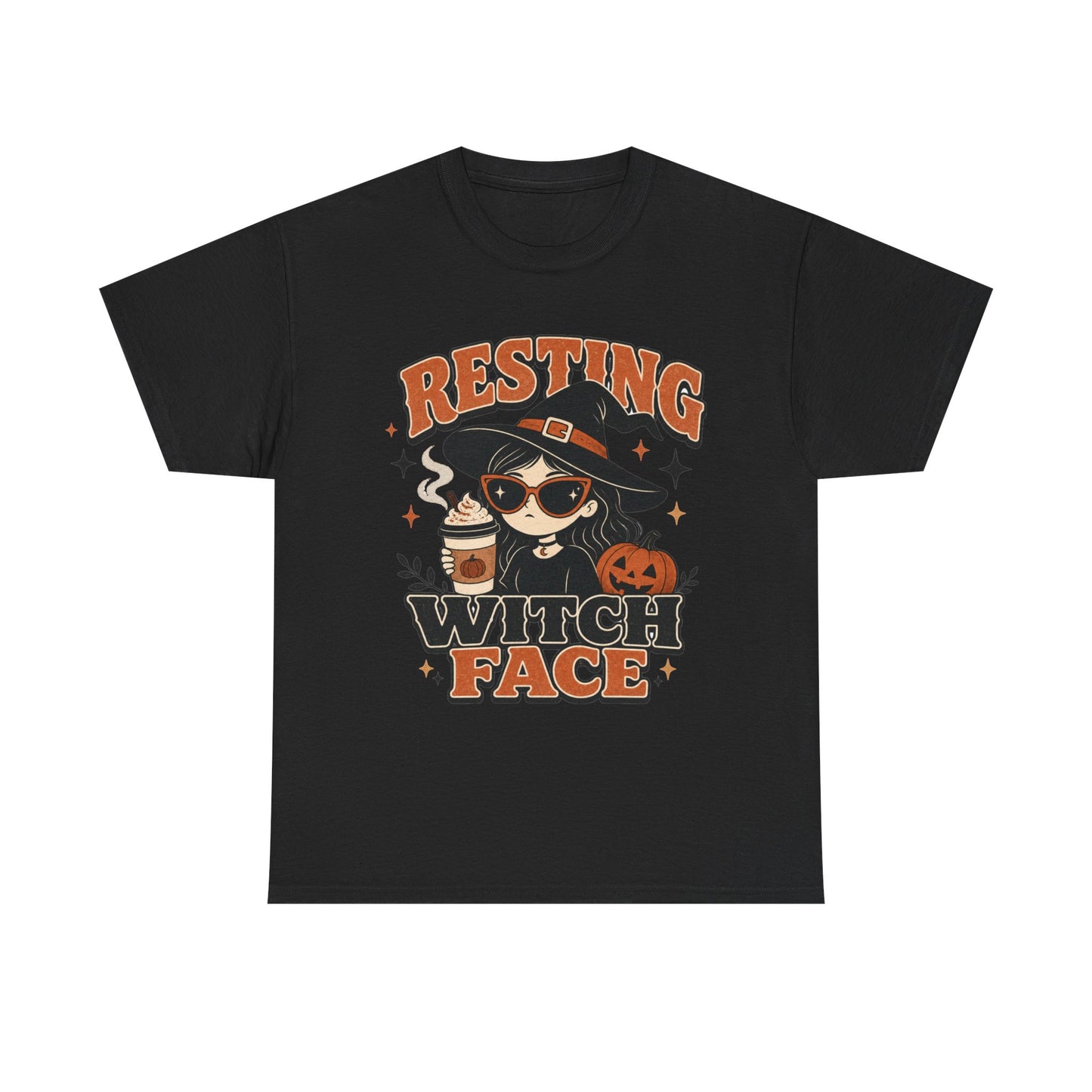 Resting Witch Face T-Shirt – Cute Halloween Witch Coffee Tee