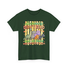 Dinosaur T‑Shirt — "Dinosaurs Didn't Read" Cute Retro Dino Graphic Tee
