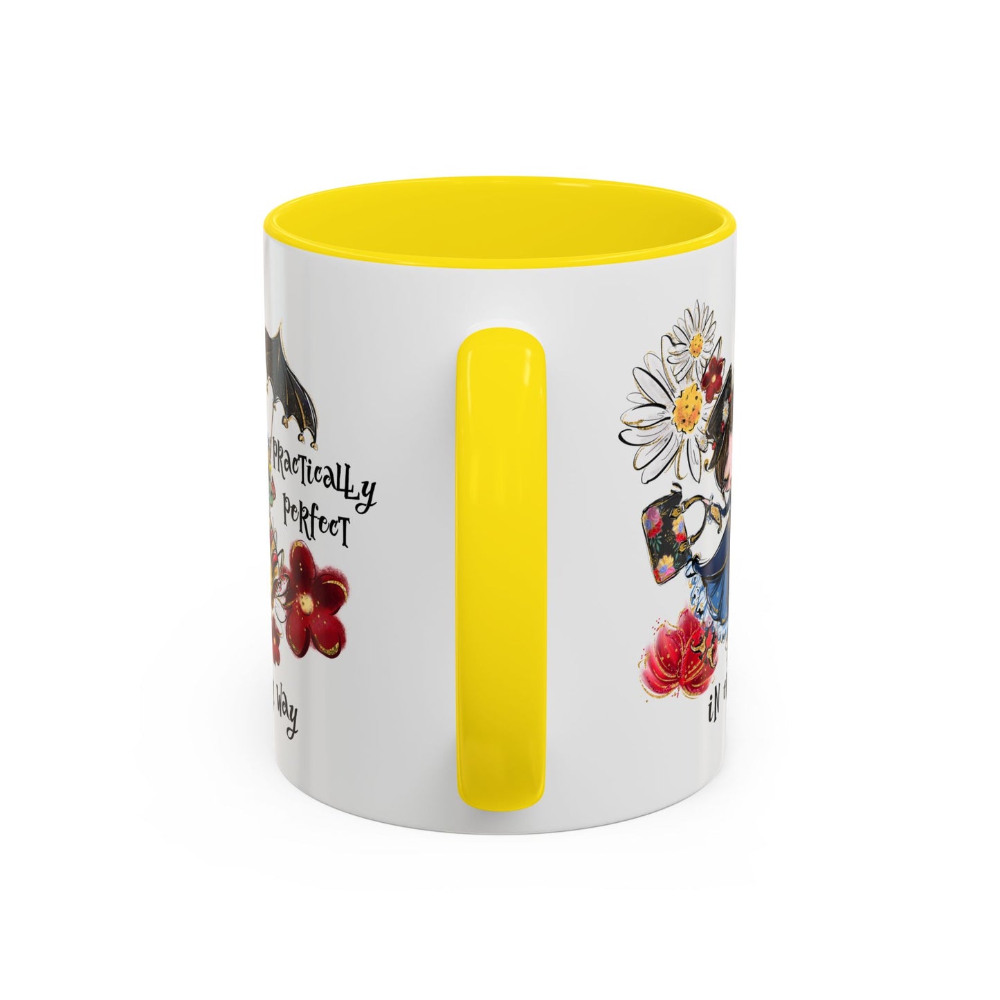 Customizable Accent Coffee Mug — 'Practically Perfect in Every Way'