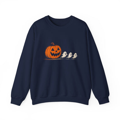Halloween Pumpkin & Ghosts Crewneck Sweatshirt