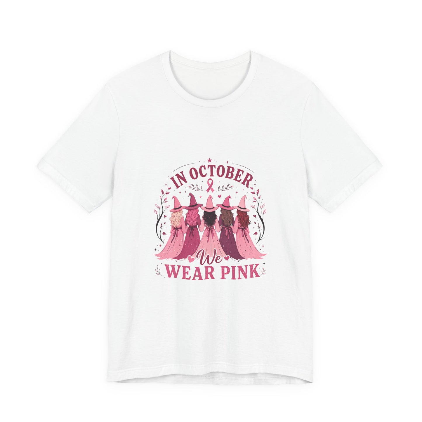 Breast Cancer Awareness Tee — "In October We Wear Pink" Short Sleeve Shirt