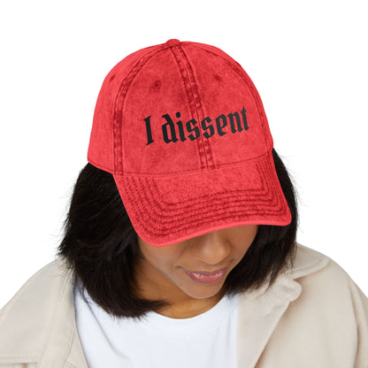 Embroidered 'I Dissent' Vintage Cap