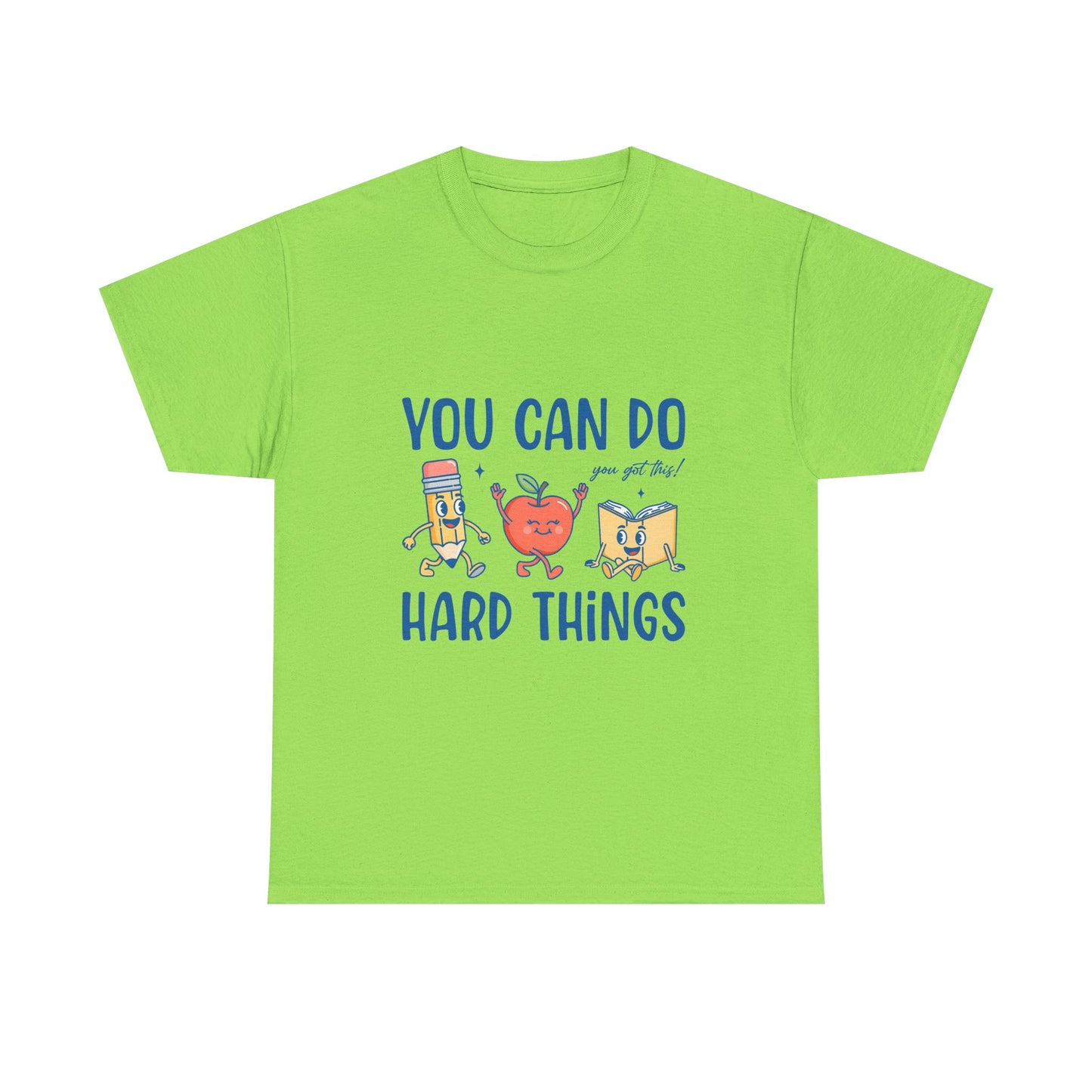 "You Can Do Hard Things" Back to  School Tee with Cute Characters