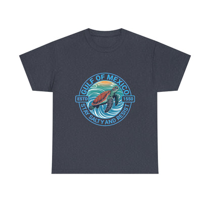 Gulf of Mexico Turtle Tee - "Stay Salty and Resist"  T-Shirt