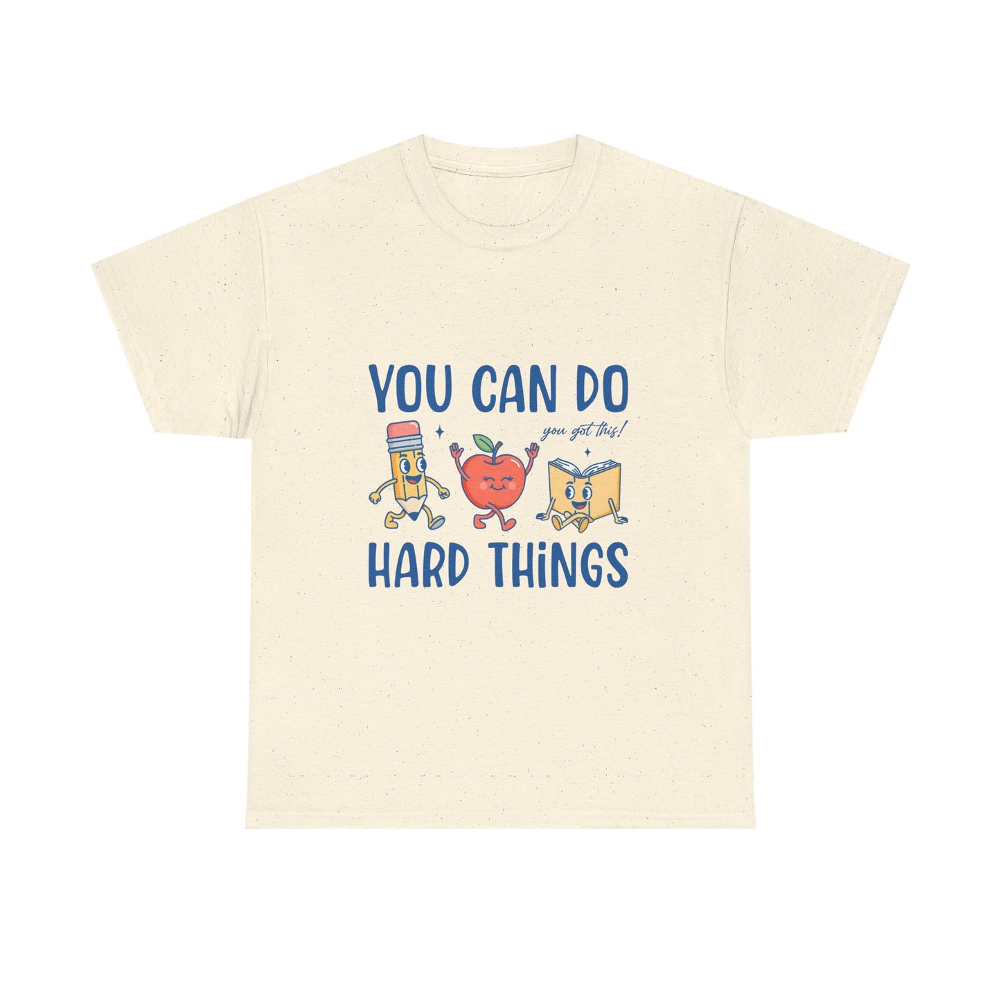 "You Can Do Hard Things" Back to  School Tee with Cute Characters