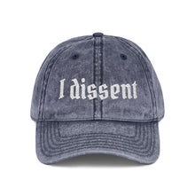 Embroidered 'I Dissent' Vintage Cap - White text