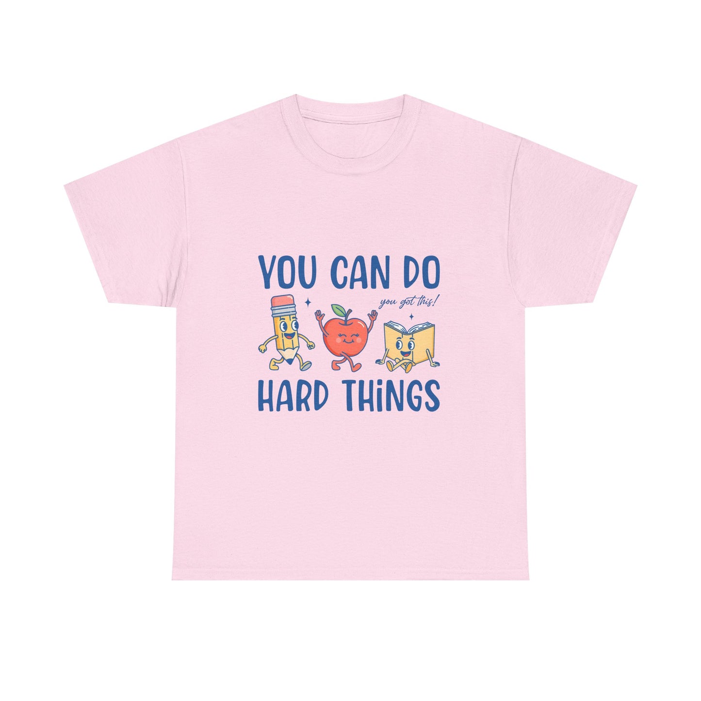 "You Can Do Hard Things" Back to  School Tee with Cute Characters