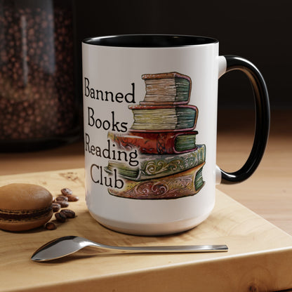 Banned Books Reading Club - Accent Coffee Mug (11, 15oz)