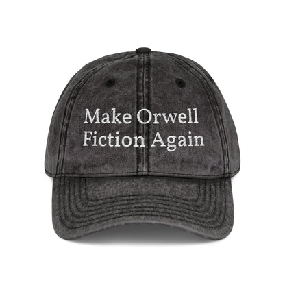 Make Orwell Fiction Again Embroidered Vintage Cap