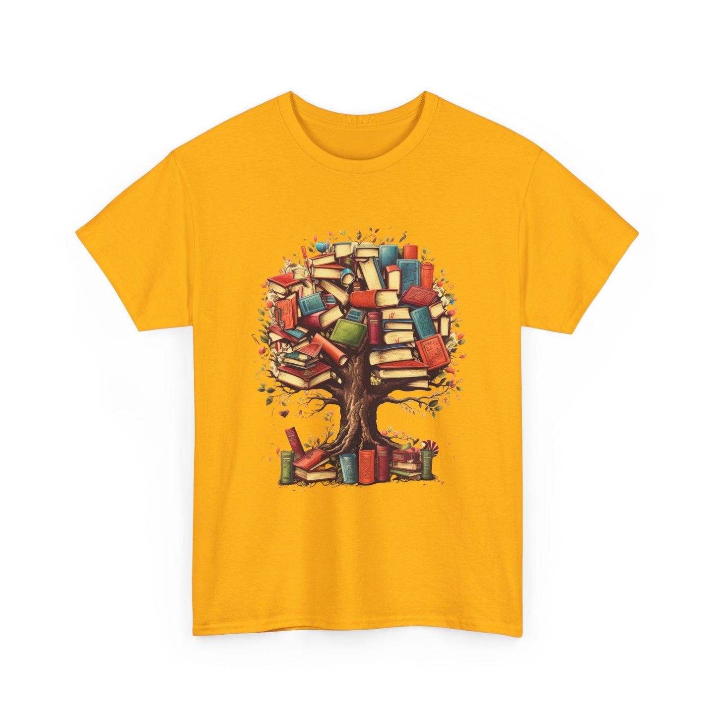 Book Tree T-Shirt – Literary Tree of Books Graphic Tee for Book Lovers
