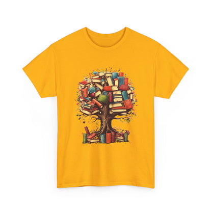 Book Tree T-Shirt – Literary Tree of Books Graphic Tee for Book Lovers