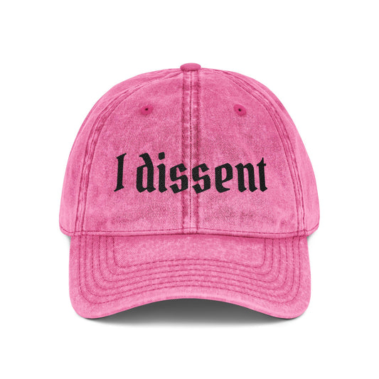 Embroidered 'I Dissent' Vintage Cap