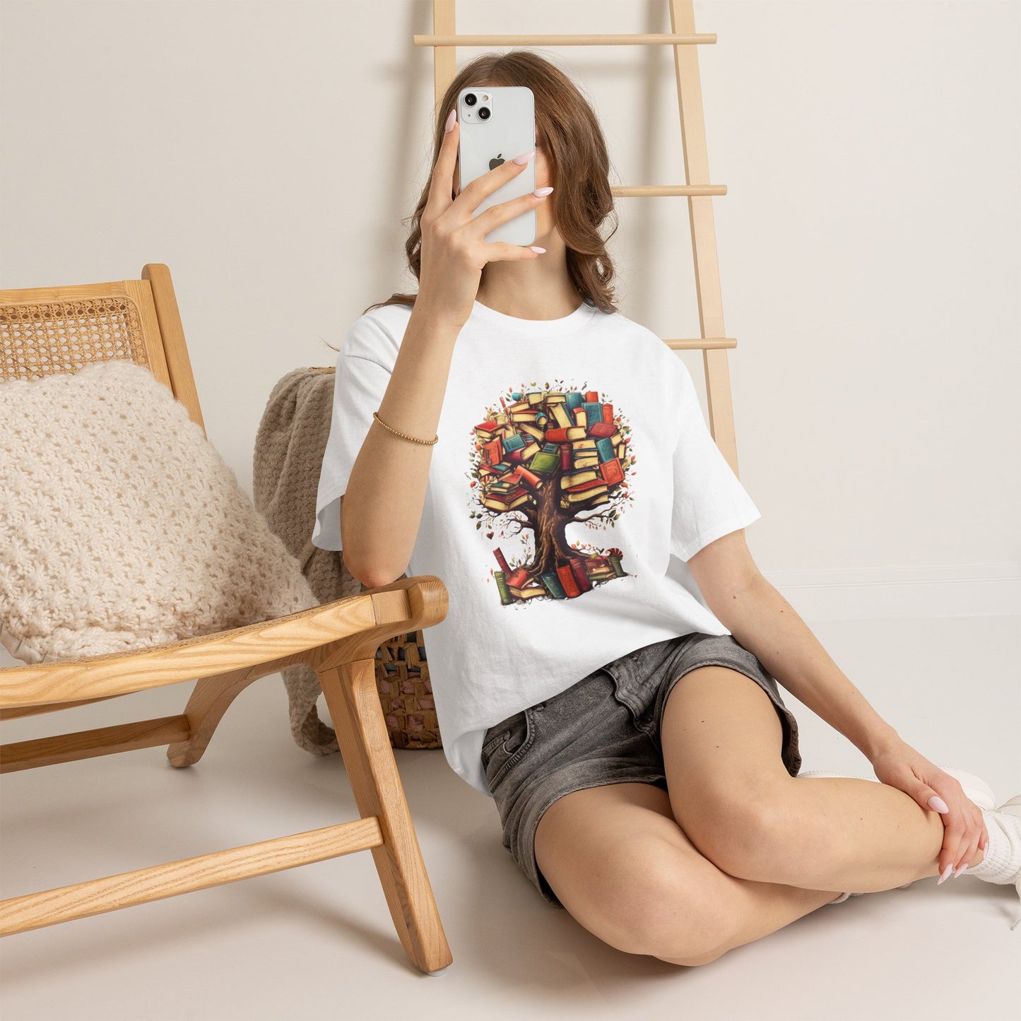 Book Tree T-Shirt – Literary Tree of Books Graphic Tee for Book Lovers