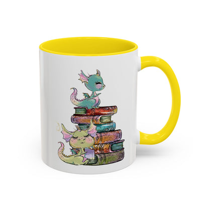 Book Dragons - Accent Coffee Mug (11, 15oz)