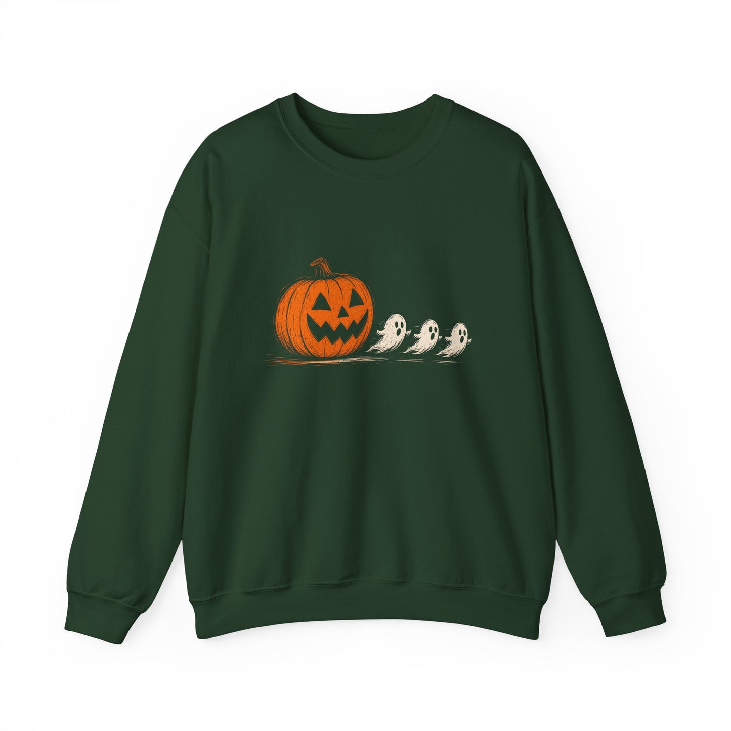 Halloween Pumpkin & Ghosts Crewneck Sweatshirt