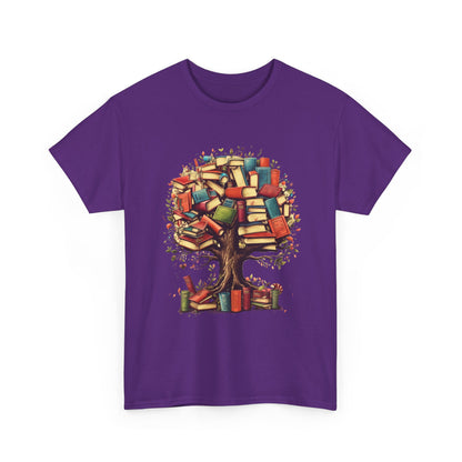 Book Tree T-Shirt – Literary Tree of Books Graphic Tee for Book Lovers