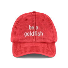 Embroidered Vintage Cap — "be a goldfish"