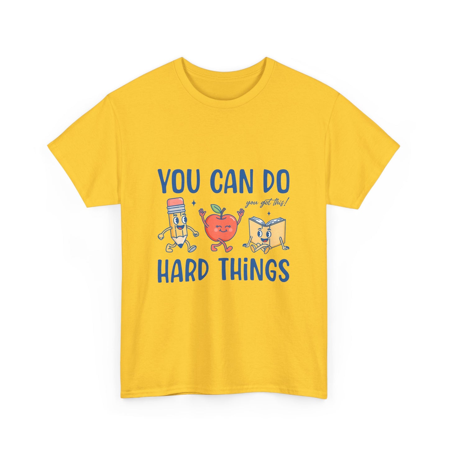 "You Can Do Hard Things" Back to  School Tee with Cute Characters