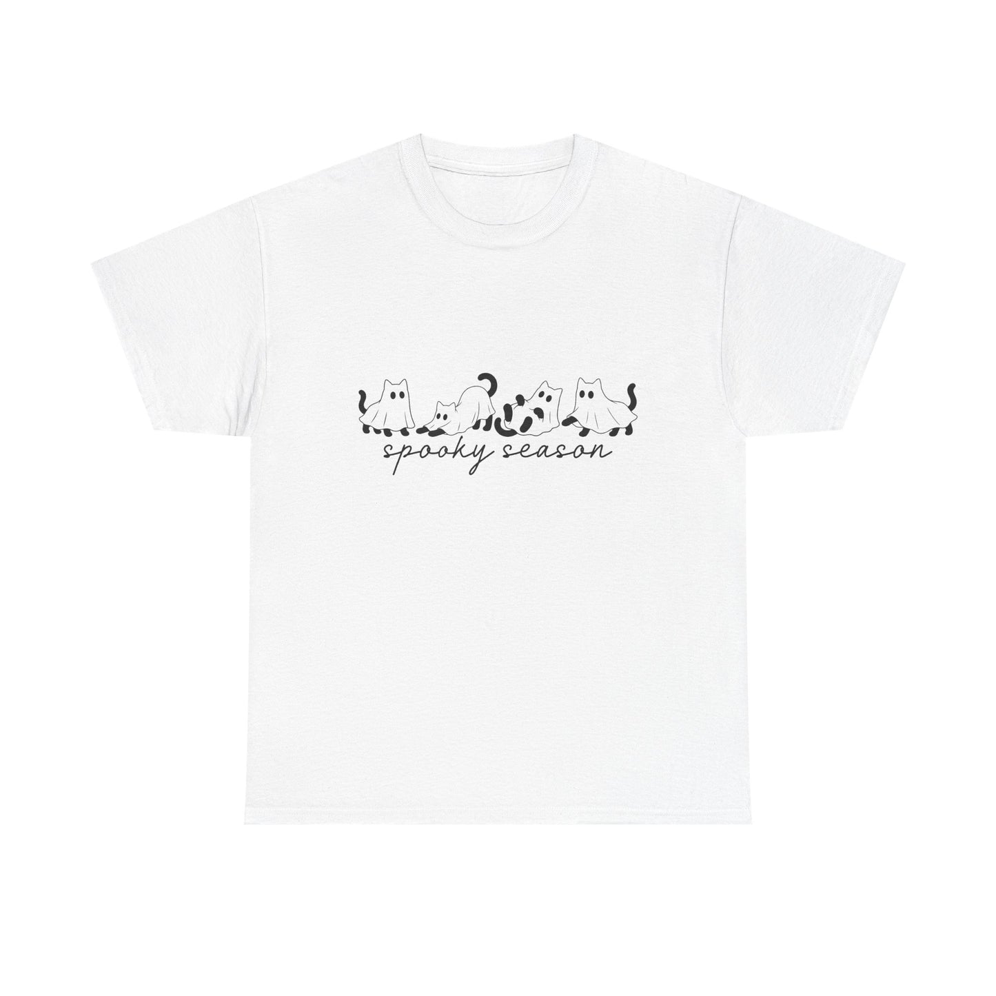 Spooky Season Cat Tee — Cute Ghost Cats "spooky season" Halloween Shirt