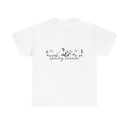 Spooky Season Cat Tee — Cute Ghost Cats "spooky season" Halloween Shirt