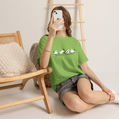 Spooky Season Cat Tee — Cute Ghost Cats "spooky season" Halloween Shirt