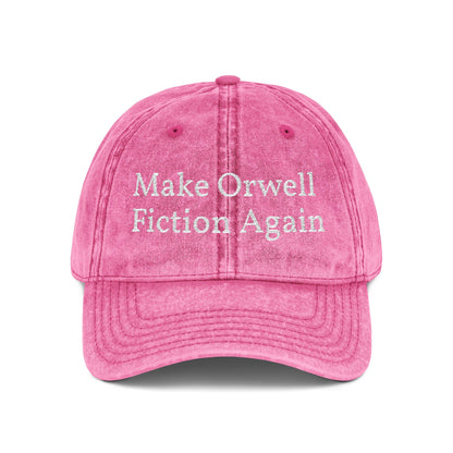 Make Orwell Fiction Again Embroidered Vintage Cap