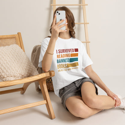 I Survived Reading Banned Books T-Shirt — Funny Reader Freedom Tee