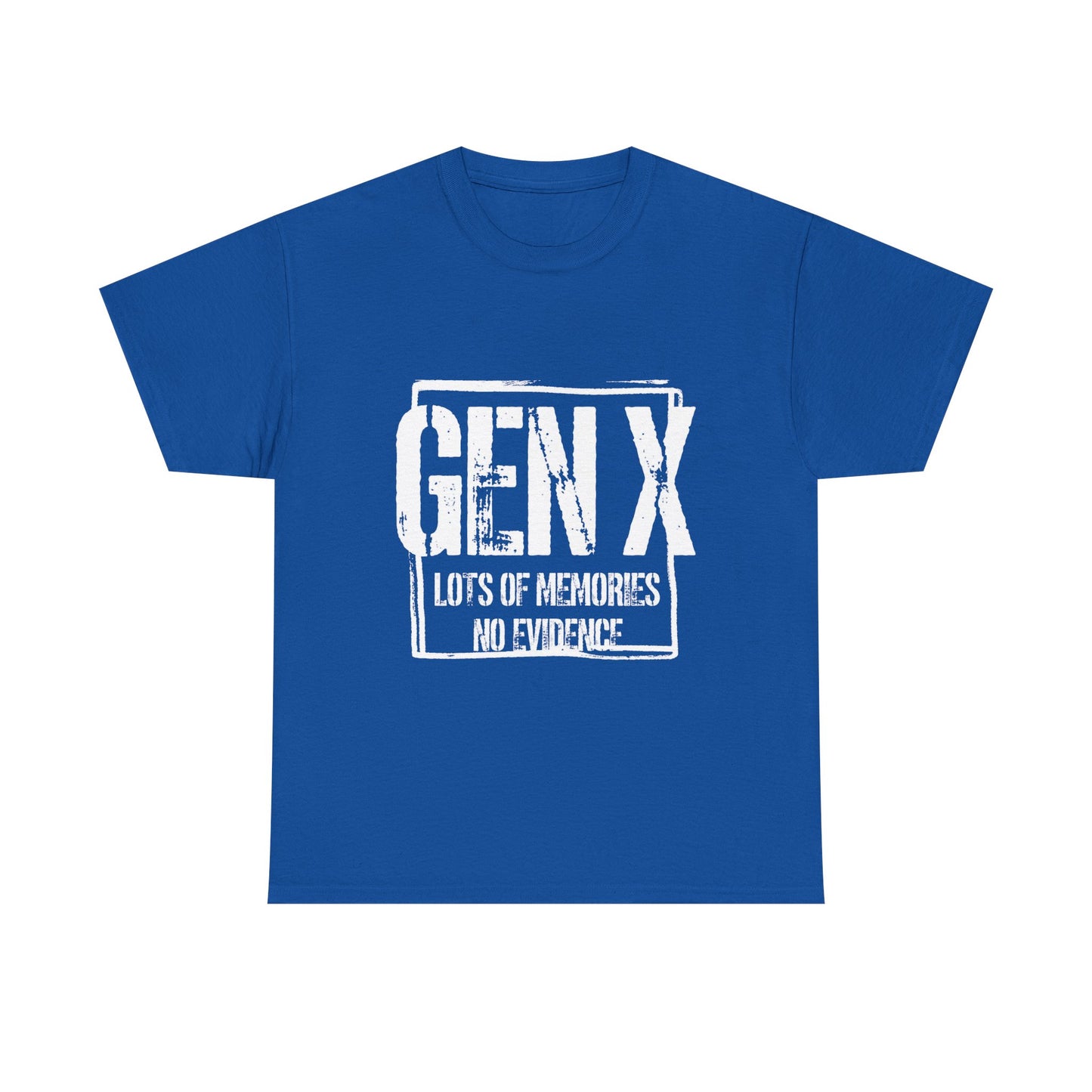 Gen X Tee — "Gen X: Lots of Memories, No Evidence" Vintage Retro Shirt