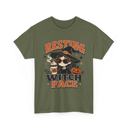 Resting Witch Face T-Shirt – Cute Halloween Witch Coffee Tee