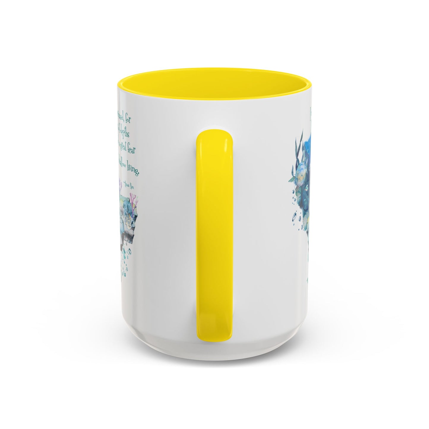 Customizable Mermaid Quote Accent Coffee Mug — Inspirational Ocean Art 11/15oz