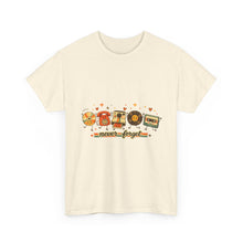Retro Music Tee — "Never Forget" Vinyl, Cassette & CD Throwback Shirt