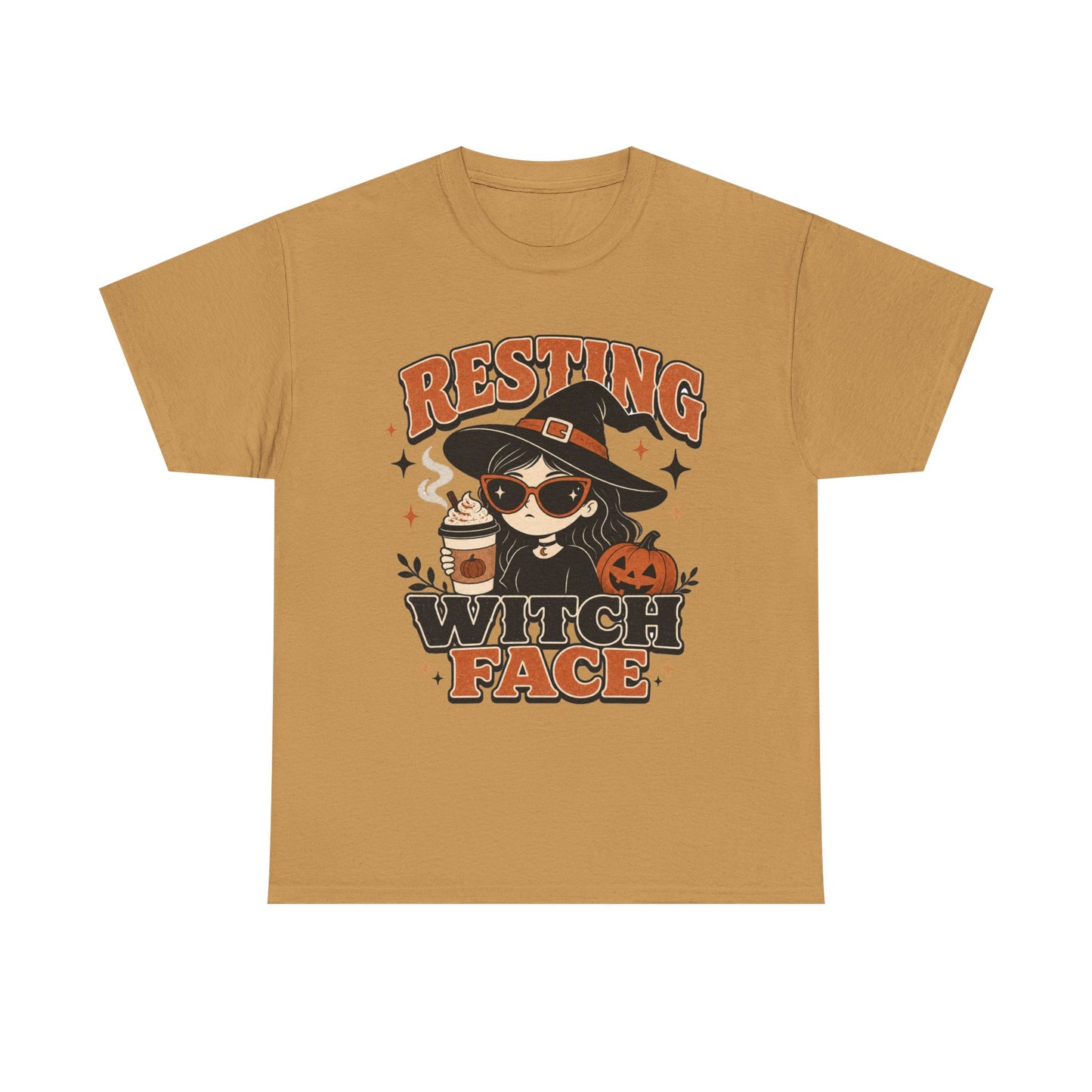 Resting Witch Face T-Shirt – Cute Halloween Witch Coffee Tee