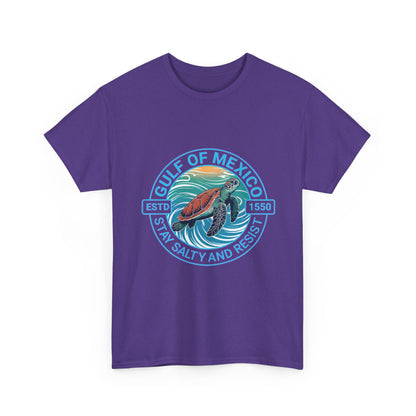 Gulf of Mexico Turtle Tee - "Stay Salty and Resist"  T-Shirt