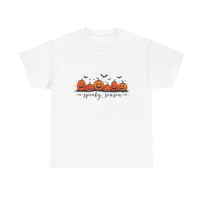 Spooky Season Pumpkin Tee — Cute Jack-o'-Lanterns & Bats Halloween T-Shirt