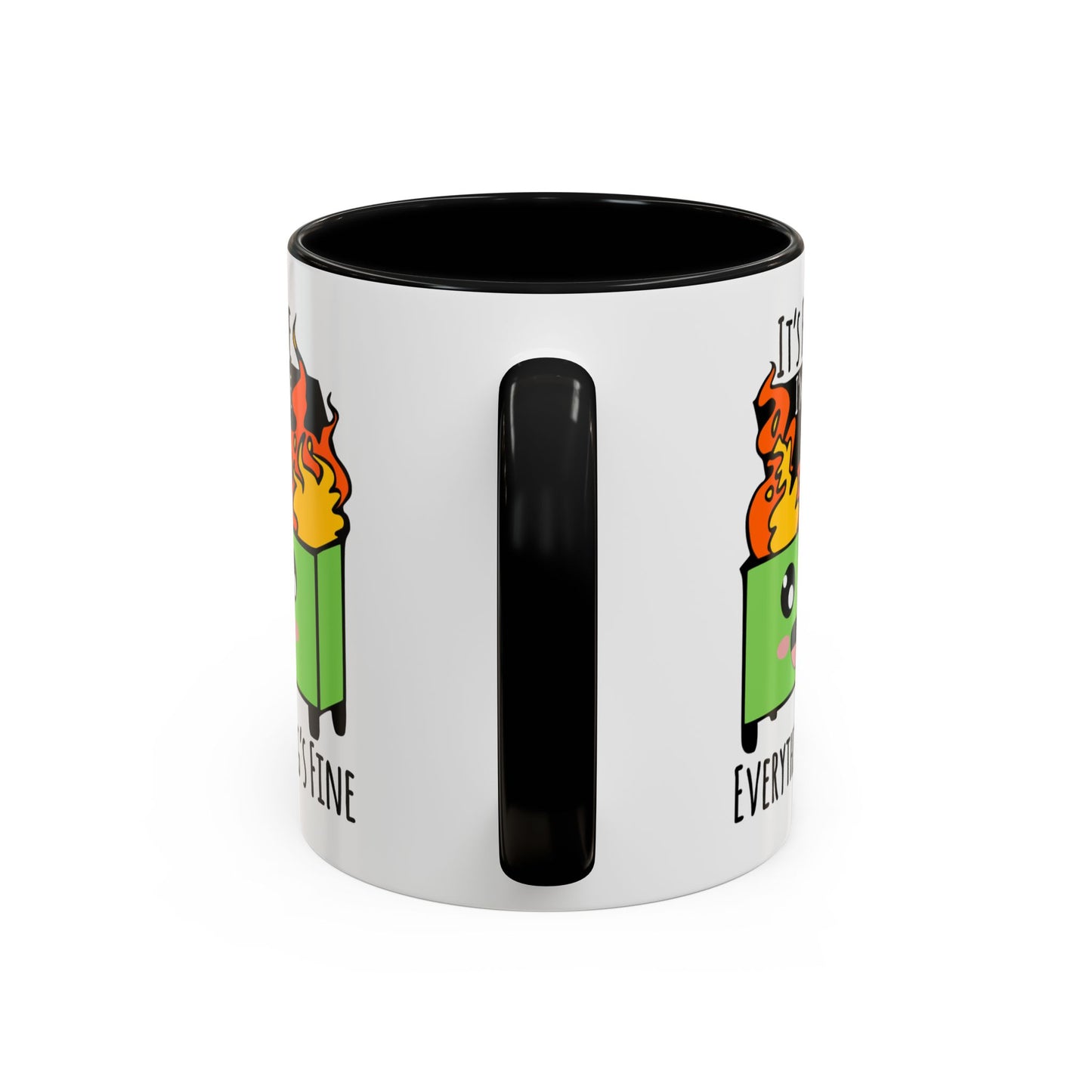 Customizable It's fine, I'm fine, Everything's Fine - Accent Coffee Mug (11, 15oz)
