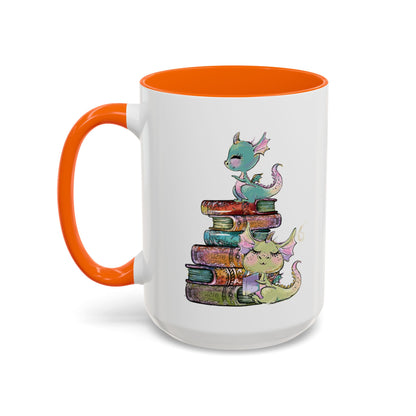 Book Dragons - Accent Coffee Mug (11, 15oz)
