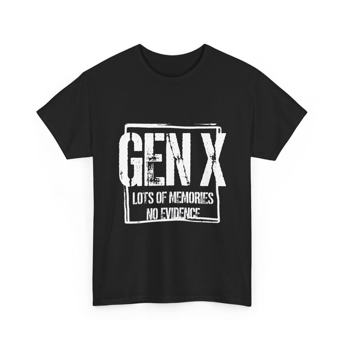 Gen X Tee — "Gen X: Lots of Memories, No Evidence" Vintage Retro Shirt
