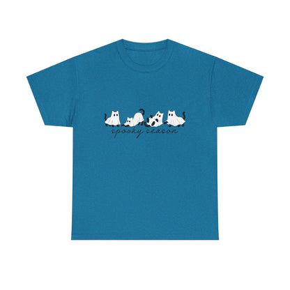 Spooky Season Cat Tee — Cute Ghost Cats "spooky season" Halloween Shirt