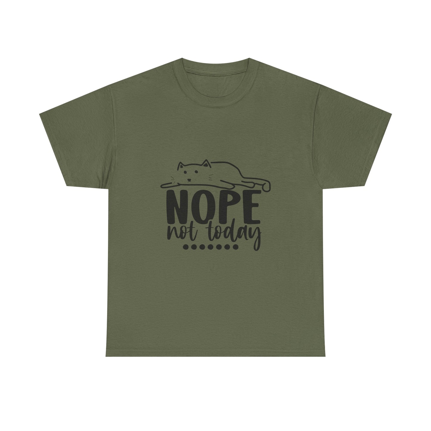 Nope Not Today Cat Tee — Cute Lazy Cat Graphic T‑Shirt