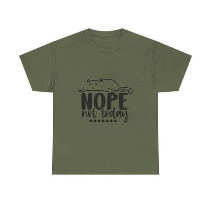 Nope Not Today Cat Tee — Cute Lazy Cat Graphic T‑Shirt