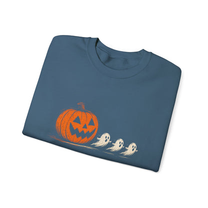 Halloween Pumpkin & Ghosts Crewneck Sweatshirt