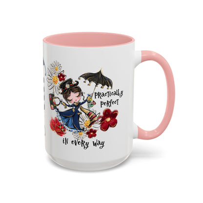 Accent Coffee Mug — 'Practically Perfect in Every Way'