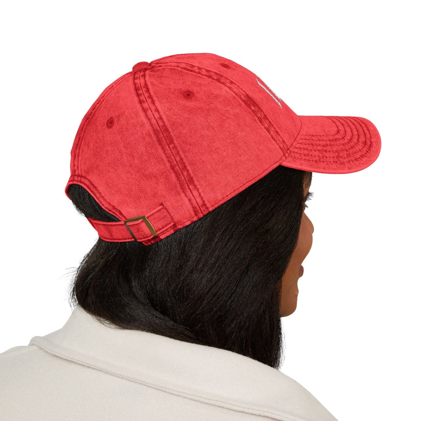 Embroidered 'I Dissent' Vintage Cap - White text