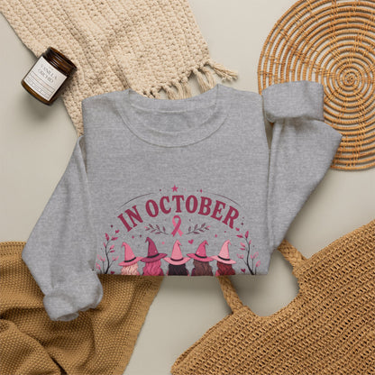 Breast Cancer Awareness Sweatshirt - "In October We Wear Pink" Crewneck