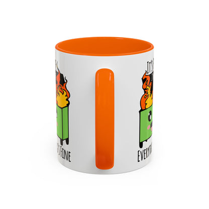 It's fine, I'm fine, Everything's Fine - Accent Coffee Mug (11, 15oz)