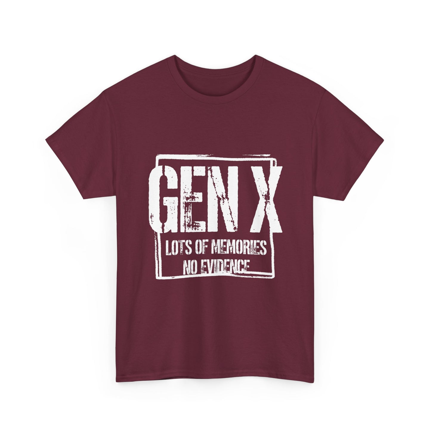 Gen X Tee — "Gen X: Lots of Memories, No Evidence" Vintage Retro Shirt