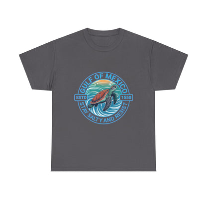 Gulf of Mexico Turtle Tee - "Stay Salty and Resist"  T-Shirt